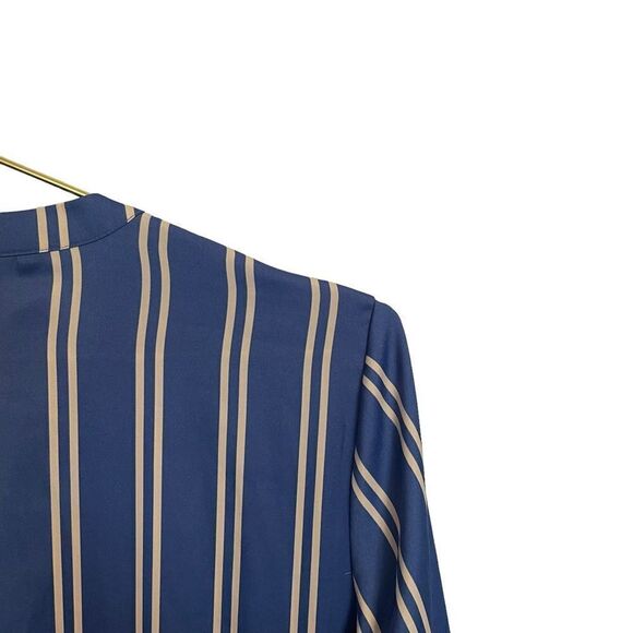 Scotch and Soda Aloha White and Blue Striped Midi Dress Size XL NEW - Picture 9 of 11